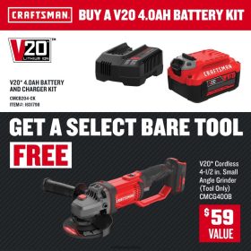 CRAFTSMAN v20 4,5-calowa, 20-woltowa, maks. wyłącznik spustowy, akumulatorowa szlifierka kątowa (tylko narzędzie) elektronarzędzia 6XLTVN5 Craftsman Narzędzia