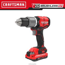 CRAFTSMAN v20 rp 1/2 cala, 20 V, maks. natężenie, bezszczotkowa, hybrydowa, akumulatorowa wiertarka udarowa o zmiennej prędkości (2 akumulatory w zestawie) elektronarzędzia 6XLTVN171 Elektronarzędzia Craftsman